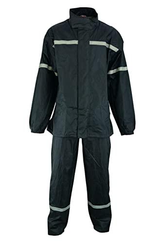 BOSmoto Wasserdichte Regen Jacke und Hose Anzug Kombi Hoehe Sichtbarkeit (XXXXXL) von BOSmoto