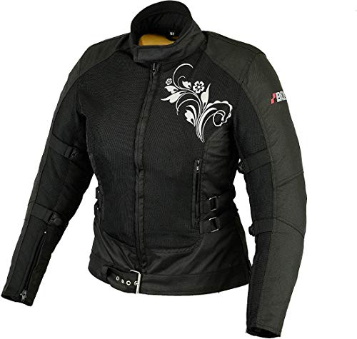 Motorrad Damen Wasserdicht Jacke mit Protektoren Sommer Winter Textil Frauen (S, Rani) von BOSmoto