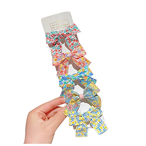 5 STÜCK Kleinkind Kinder Baby Mädchen Bunte Bowknot Haarnadel Haarspange Zubehör Schlauchschal Damen (D, One Size) von BOTCAM