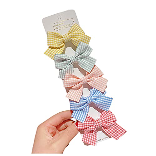 5 STÜCK Kleinkind Kinder Baby Mädchen Bunte Bowknot Haarnadel Haarspange Zubehör Schlauchschal Damen (F, One Size) von BOTCAM