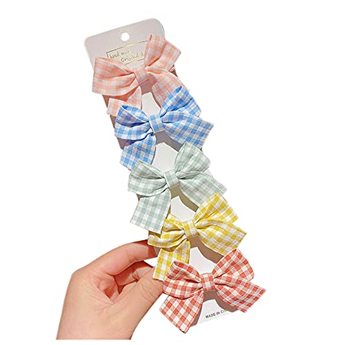 5 STÜCK Kleinkind Kinder Baby Mädchen Bunte Bowknot Haarnadel Haarspange Zubehör Schlauchschal Damen (L, One Size) von BOTCAM