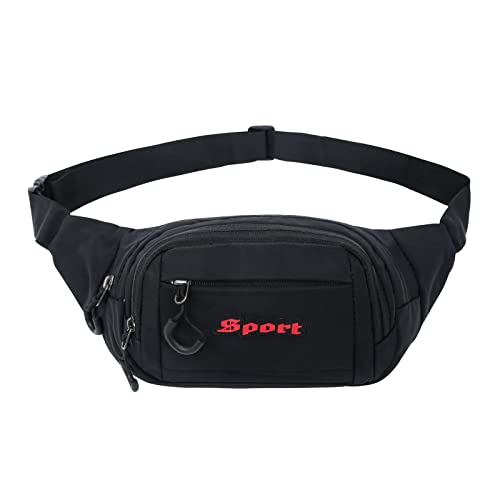 BOTCAM Anzug Taschen modisch, schlicht, einfarbig, neues Muster, praktisch, leicht, mit Reißverschluss Geld Taschen Für Gastronomie (Black, One Size) von BOTCAM