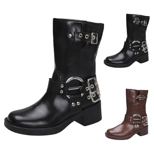 BOTCAM Cowboystiefel Damen Sommer Kurzstiefel Mit Schnalle Übergangsstiefel Blockabsatz Ankle Boots Halbhoch Damenstiefel Weitschaftstiefel Kniehohe Boots Mittelhoher Stiefeletten BOTCAM Cowboystiefel Damen Sommer Kurzstiefel Mit Schnalle Übergangsstiefel Blockabsatz Ankle Boots Halbhoch Damenstiefel Weitschaftstiefel Kniehohe Boots Mittelhoher Stiefeletten von BOTCAM