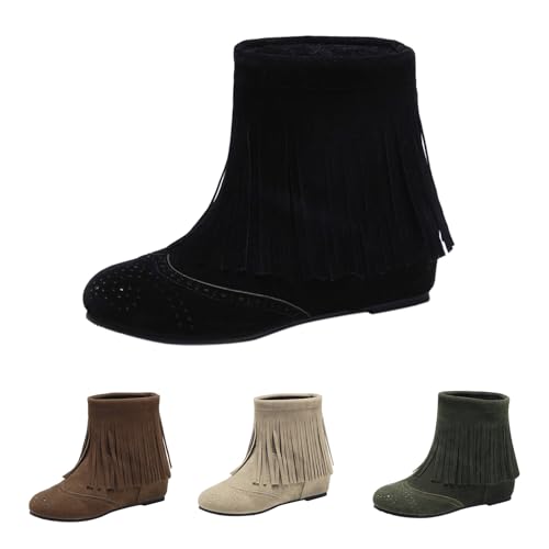 BOTCAM Damen Westernstiefel Mit Quasten Cowboystiefel Wildleder Kniehoch Stiefeletten Blockabsatz Cowboy Boots Damenstiefel Schlupfstiefel Halbhoch Schuhe Niederung Stiefel Übergangsstiefel BOTCAM Damen Westernstiefel Mit Quasten Cowboystiefel Wildleder Kniehoch Stiefeletten Blockabsatz Cowboy Boots Damenstiefel Schlupfstiefel Halbhoch Schuhe Niederung Stiefel Übergangsstiefel von BOTCAM