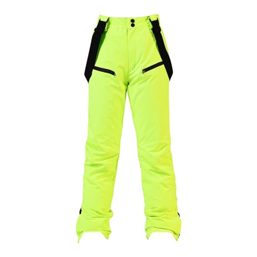 Damen wasserdichte, Winter Skihose mit Verstellbaren Trägern Overall Winddichte Schneehose Frauen Softshellhose Outdoor Warme Skihose Winterhose Thermohose Snowboardhose Wanderhose von BOTCAM