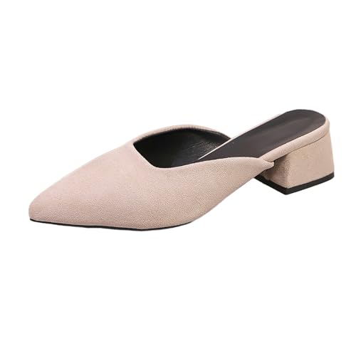 BOTCAM Damenschuhe Sandalen & Sandaletten Mit Absatz Pantoletten Modische High Heels Slipper Spitzer Zehenpartie Und V-Form Schlupf-Clogs Hausschuhe Slip On Wedges Slides Elegant Kleid Schuhe BOTCAM Damenschuhe Sandalen & Sandaletten Mit Absatz Pantoletten Modische High Heels Slipper Spitzer Zehenpartie Und V-Form Schlupf-Clogs Hausschuhe Slip On Wedges Slides Elegant Kleid Schuhe von BOTCAM