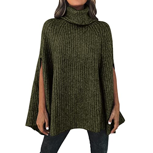 BOTCAM Frauen Rollkragen Pullover Herbst Winter Rollkragen Pullover Poncho Pullover Mode Chunky Knit Cape Pullover Top Kalten Schulter Pullover Seitenschlitz Rollkragenpullover Dicke Strickpullover BOTCAM Frauen Rollkragen Pullover Herbst Winter Rollkragen Pullover Poncho Pullover Mode Chunky Knit Cape Pullover Top Kalten Schulter Pullover Seitenschlitz Rollkragenpullover Dicke Strickpullover von BOTCAM