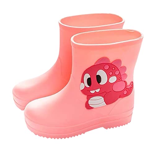 BOTCAM Gummistiefel Regen Regen Kleinkind Mädchen Kinder Cartoon Jungen Schuhe Wasserdichte Baby Babyschuhe Schneeboot Kinder (1-Pink, 21 Infant) von BOTCAM