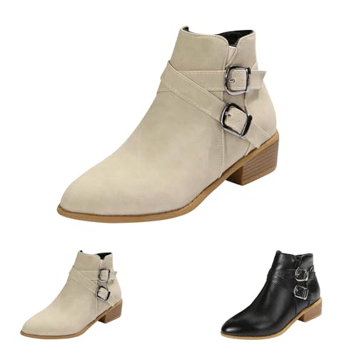 BOTCAM Halbstiefel Boots Damen Ankle Stiefel Kurzstiefel Mit Reißverschluss Und Blockabsatz PU-Leder Wasserdicht Stiefeletten Damenstiefel Sommerstiefel Übergangsstiefel Schlupfstiefel BOTCAM Halbstiefel Boots Damen Ankle Stiefel Kurzstiefel Mit Reißverschluss Und Blockabsatz PU-Leder Wasserdicht Stiefeletten Damenstiefel Sommerstiefel Übergangsstiefel Schlupfstiefel von BOTCAM