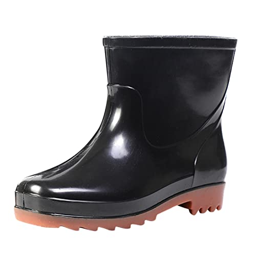 BOTCAM Herren Schuhe Wasserdicht Man Short Rubber Rainboots Wasserdichte Gummistiefel für Garten Man Rain Footwear Rain Shoes 1 Schuhe Herren (Brown, 39) von BOTCAM