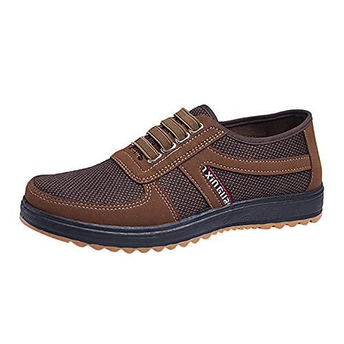 BOTCAM Herren Wanderschuhe Sommer Outdoor Bequeme Sneaker Leichtgewichts Walking rutschfeste Klassiker Retro Trekkingschuhe Atmungsaktive Weich Elegant Sportschuhe Für Camping Wandern von BOTCAM