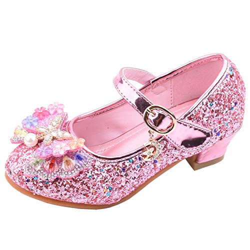 BOTCAM Junge Schuhe 20 Mädchen Bling Perle Baby Sandalen Baby wasserdicht Baby Prinzessin Schuhe Lernlaufschuhe (Pink, 31 Little Kid) von BOTCAM