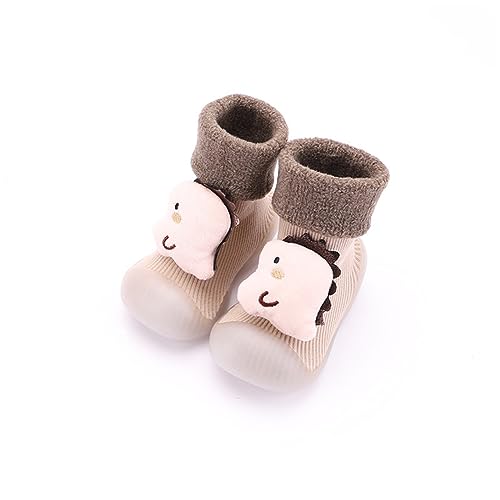 BOTCAM Kleinkind Mädchen Schuhe Socken Animal Print Mädchen Baby Vier Farben für 0 bis 4 Schuhe Herren Angebote (Khaki, 21 Infant) von BOTCAM