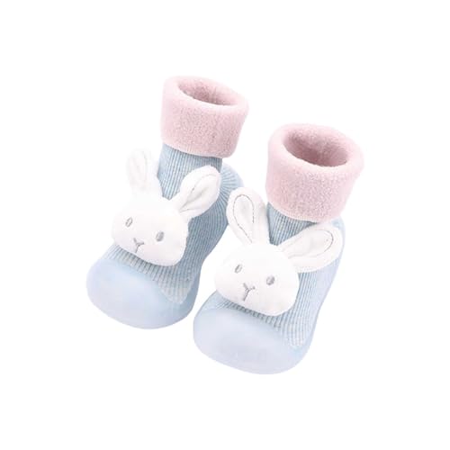 BOTCAM Kleinkind Mädchen Schuhe Socken Animal Print Mädchen Baby Vier Farben für 0 bis 4 Schuhe Herren Angebote (Light Blue, 21 Infant) von BOTCAM