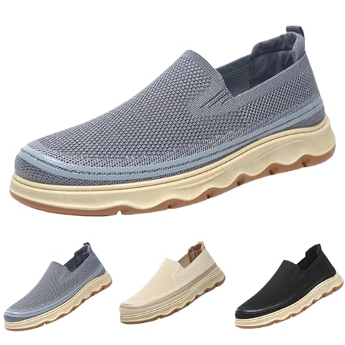BOTCAM Loafer Herren Business Schuhe Mokassins Dicke Sohle Slip On Freizeitschuhe Atmungsaktiv Komfortschuhe Bequeme rutschfeste Arbeitsschuhe Fahrschuhe Halbschuhe Schlüpfenschuhe Bootsschuhe von BOTCAM