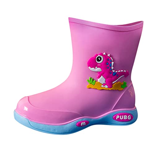 BOTCAM Mädchen Regenstiefel Jungen Regen Kinder Gummi Baby Cartoon Schuhe Rutschfeste Jungen Stiefel 28 Kinder Winter von BOTCAM