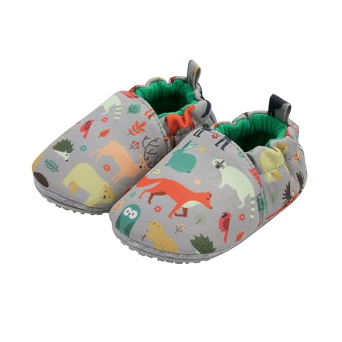 BOTCAM Mädchen Schuhe Schuhe Neugeborenen Socken Einfarbig Patchwork Gestrickte Plüsch Baby Socken 0 bis 18 Monate Baby Socken Mit Gummisohle (Grey, 20 Infant) von BOTCAM