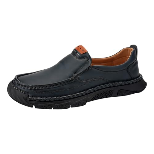 BOTCAM Mokassins Herren Klassische Loafer Weich Comfort Bootsschuhe Slip On rutschfeste Freizeitschuhe Fahrenschuhe Halbschuhe Lederschuhe Business-Schuhe Barfußschuhe Schlüpfenschuhe von BOTCAM