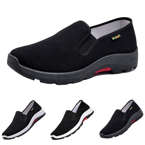 BOTCAM Orthopädische Schuhe Für Herren Slip On Sneaker Ohne Schnürsenkel Weichen Sohle Sportschuhe Turnschuhe Laufschuhe Leichte Atmungsaktiv Sport, Freizeit, Fitness, Jogging, Walking Barfußschuhe von BOTCAM