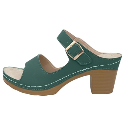 BOTCAM Orthopedische Sandalen Mit Blockabsatz High Heel Hausschuhe Frühling und Sommer Mid Heel Pantoletten Sandaletten Mit Fußbett Offener Zehenpartie Slip On Slipper Sommerschuhe Slides BOTCAM Orthopedische Sandalen Mit Blockabsatz High Heel Hausschuhe Frühling und Sommer Mid Heel Pantoletten Sandaletten Mit Fußbett Offener Zehenpartie Slip On Slipper Sommerschuhe Slides von BOTCAM