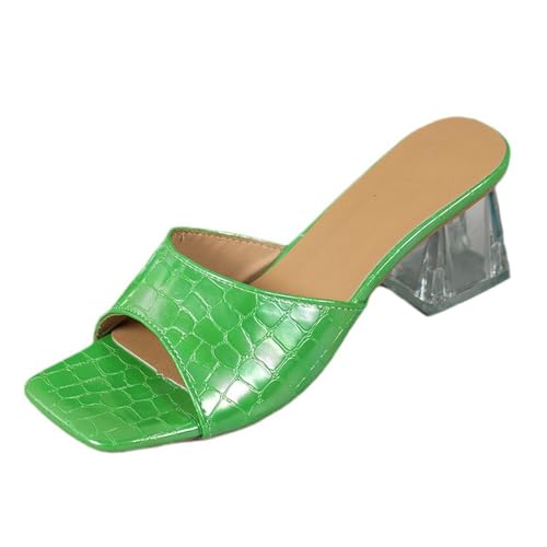 BOTCAM Pantoletten Damen Mit Blockabsatz Frauen-Slipper Mit Offener Zehenpartie Und Quadratischem Slip On Schuhe Sandalen Pantolette Frauen Slip On Slipper Sommerschuhe High Heel Slides BOTCAM Pantoletten Damen Mit Blockabsatz Frauen-Slipper Mit Offener Zehenpartie Und Quadratischem Slip On Schuhe Sandalen Pantolette Frauen Slip On Slipper Sommerschuhe High Heel Slides von BOTCAM