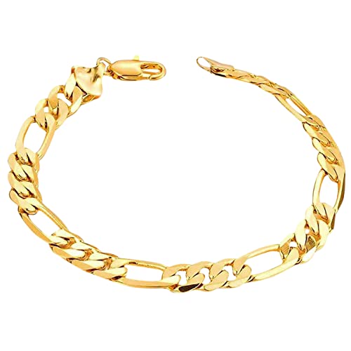 BOTCAM Platinums X 8MM oder Armband für Männer (22CM Armbänder Armbänder Edelstahl Gravur (Gold, One Size) von BOTCAM