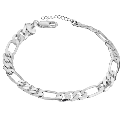 BOTCAM Platinums X 8MM oder Armband für Männer (22CM Armbänder Armbänder Edelstahl Gravur (Silver, One Size) von BOTCAM