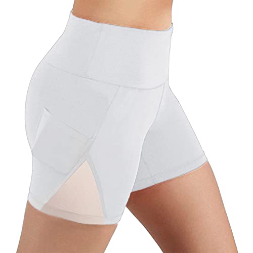 BOTCAM Radlerhose Damen, Kurze Leggings Mit Handytasche Blickdichte High Waist Scrunch Butt Sporthose Kurz Sport Shorts Damen Kurze Leggings Push Up Booty Sport Shorts Für Yoga Fitness Gym Hotpants von BOTCAM