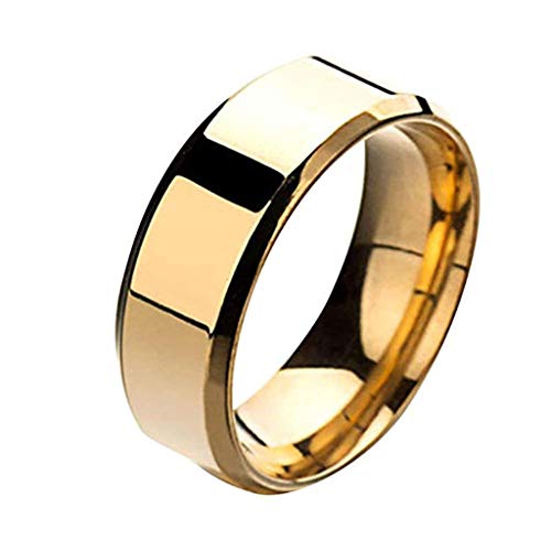 BOTCAM Ringschmuckmodehochzeitweiblich Ringe Und Ösen (Gold, 7) von BOTCAM
