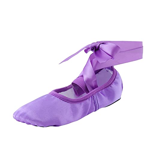 BOTCAM Sneaker 30 Mädchen Riemen Ballettschuhe Zehen Indoor Yoga Trainingsschuhe Sneaker Hoch Mädchen 28 (Purple, 26 Toddler) von BOTCAM