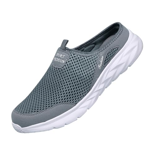 BOTCAM Sneaker Herren Hausschuhe, Leichte Atmungsaktive Pantoffeln Pantoletten Slip on Freizeit Hallenschuhe Gartenschuhe Mesh Flach Clogs Orthopädische Schuhe Walking Sportschuhe Gr.39-46 von BOTCAM