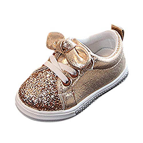 BOTCAM Sneaker Kinder Mädchen - Kinderschuhe Sportschuhe mit Strass Glitzer Turnschuhe Flache Schuhe rutschfest Outdoor Freizeitschuhe Kleinkind Schuhe Kinder Schuhe Einzelne Schuhe von BOTCAM
