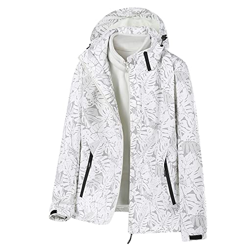 BOTCAM Softshelljacke für Damen Herren - Wasserdicht & Winddichte - 2 in 1 Doppeljacke - Übergangsjacke für Herbst & Winter - Regenjacke mit Kapuze - Wetterfester Regenmantel & Outdoor Jacke - Unisex von BOTCAM