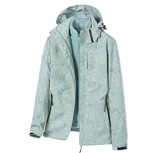 BOTCAM Softshelljacke für Damen Herren - Wasserdicht & Winddichte - 2 in 1 Doppeljacke - Übergangsjacke für Herbst & Winter - Regenjacke mit Kapuze - Wetterfester Regenmantel & Outdoor Jacke - Unisex von BOTCAM