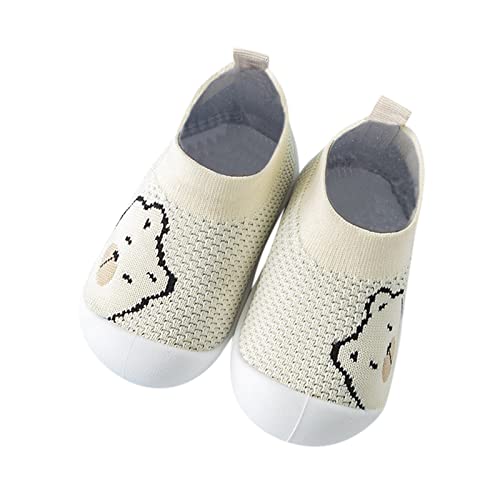 BOTCAM Sportschuhe Für Kinder niedliche Cartoon-Tiere Atmungsaktives Mesh-Oberteil Erste -Rutsch-Schuhe Prewalker Sneaker Babyschuhe Mädchen (Khaki, 18 Infant) von BOTCAM