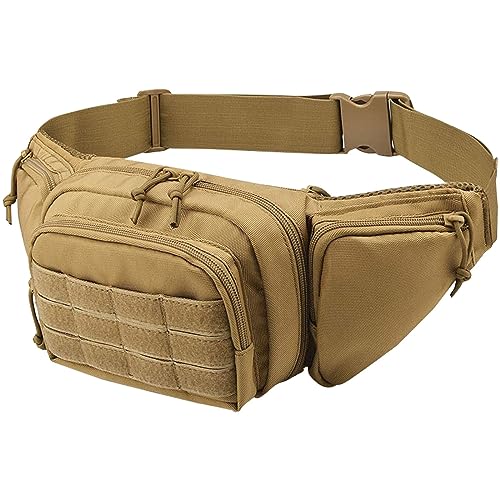 BOTCAM Taschen Shopper Damen Herren-Gürteltasche, Umhängetasche, für Herren, Outdoor, Wandern, lässig, Hüfttasche, Laufen, Sport, multifunktionale Tasche, Reittasche, Multi-Tool, (Khaki, One Size) von BOTCAM