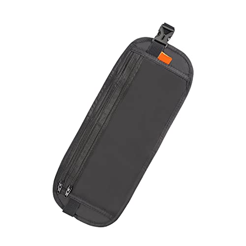 BOTCAM Ultraleichte Hüfttasche mit Gürtel zum Tragen von Telefonpassschlüsseln, Ausweis und Reisebrieftasche, Reisepasshalter, Laufgürteltasche, verstellbar Patchwork Turnbeutel (Black, A) von BOTCAM