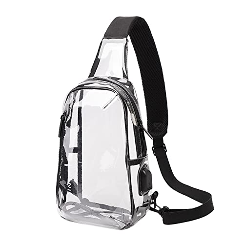 BOTCAM transparente Sling Bag Unisex Pvc Outdoor Beach Wasserdichte Crossbody Sling Bag Leggins Mit Taschen Warm (Clear, One Size) von BOTCAM