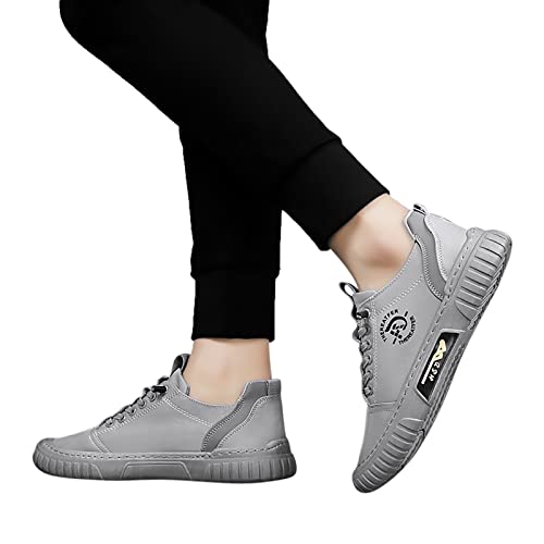 BOTCAM wasserdichte Schuhe Herren Winter modische Wanderschuhe, Küchenchef-Schuhe, Bequeme -Casual-Athletik-Tennisschuhe Mesh Schuhe Herren (Z-A-Grey, 39) von BOTCAM