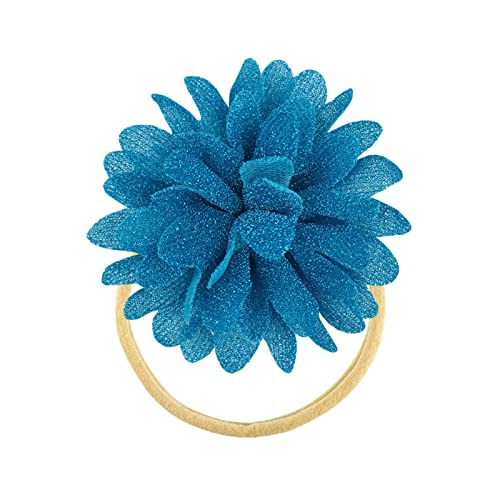 Baby Mädchen solide 1PC Stretch Blume Kopfbedeckung Haarband Infant Kinder Haarzubehör Haargummis Nahtlos (J, One Size) von BOTCAM