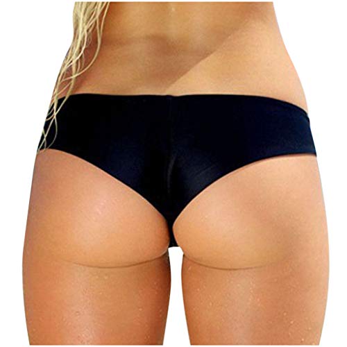 Damen Bikini Slips Brasilianisch Klassische Bikinihose Bademode Elegantes Niedrige Taille Bottom Tanga Bikini Slip Strandbikinis Triangel Badeanzug Unterhosen Panties Hipster Höschen von BOTCAM