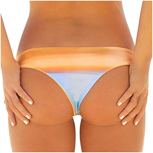 Damen Bikini Slips Brasilianisch Klassische Bikinihose Bademode Elegantes Niedrige Taille Bottom Tanga Bikini Slip Strandbikinis Triangel Badeanzug Unterhosen Panties Hipster Höschen von BOTCAM