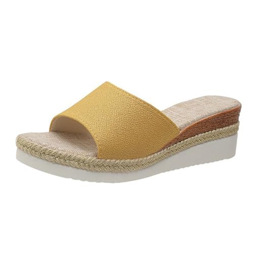 Damen-Hausschuhe Mit Fußbett Breite Füße Plattform Peeptoe Slide Sommerschuhe Strandsandalen Plateau Leicht Sommer Pantoffeln Rutschfest Schlappen Pantoletten Offene Schuhe Keilsandalen Damen-Hausschuhe Mit Fußbett Breite Füße Plattform Peeptoe Slide Sommerschuhe Strandsandalen Plateau Leicht Sommer Pantoffeln Rutschfest Schlappen Pantoletten Offene Schuhe Keilsandalen von BOTCAM