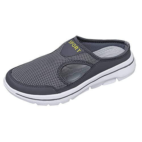 Damen Herren Clogs Hausschuhe Air Cushion Slip On Walking Orthopädische Schuhe Freizeit Mesh Atmungsaktiv Halboffene Pantoletten Walkingschuhe Leicht Bequem Schlupfschuhe Gartenschuhe von BOTCAM