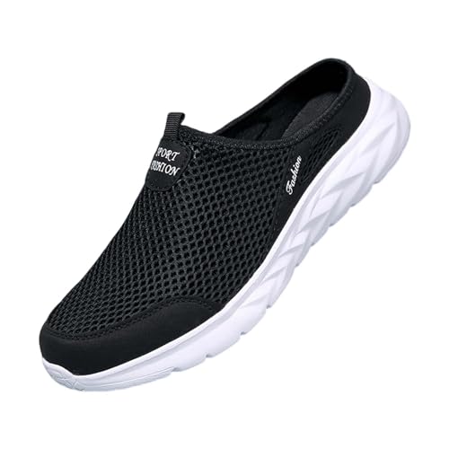 Damen Herren Clogs Hausschuhe Air Cushion Slip On Walking Orthopädische Schuhe Freizeit Mesh Atmungsaktiv Halboffene Pantoletten Walkingschuhe Leicht Bequem Schlupfschuhe Gartenschuhe von BOTCAM