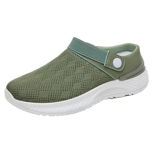Damen Herren Clogs Hausschuhe Air Cushion Slip On Walking Orthopädische Schuhe Freizeit Mesh Atmungsaktiv Halboffene Pantoletten Walkingschuhe Leicht Bequem Schlupfschuhe Gartenschuhe von BOTCAM