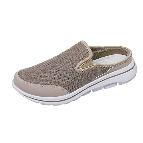 Damen Herren Clogs Hausschuhe Air Cushion Slip On Walking Orthopädische Schuhe Freizeit Mesh Atmungsaktiv Halboffene Pantoletten Walkingschuhe Leicht Bequem Schlupfschuhe Gartenschuhe von BOTCAM