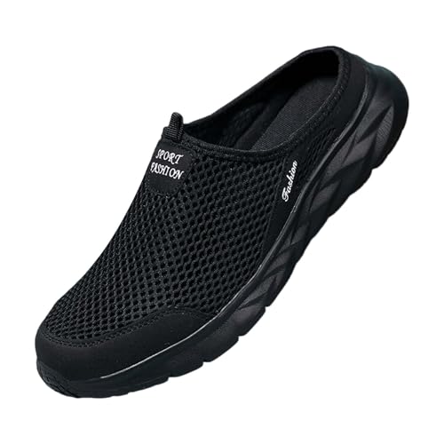 Damen Herren Clogs Hausschuhe Air Cushion Slip On Walking Orthopädische Schuhe Freizeit Mesh Atmungsaktiv Halboffene Pantoletten Walkingschuhe Leicht Bequem Schlupfschuhe Gartenschuhe von BOTCAM