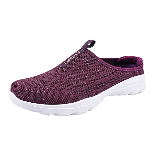 Damen Herren Clogs Hausschuhe Air Cushion Slip On Walking Orthopädische Schuhe Freizeit Mesh Atmungsaktiv Halboffene Pantoletten Walkingschuhe Leicht Bequem Schlupfschuhe Gartenschuhe von BOTCAM