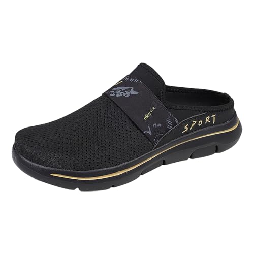 Damen Herren Clogs Hausschuhe Air Cushion Slip On Walking Orthopädische Schuhe Freizeit Mesh Atmungsaktiv Halboffene Pantoletten Walkingschuhe Leicht Bequem Schlupfschuhe Gartenschuhe von BOTCAM